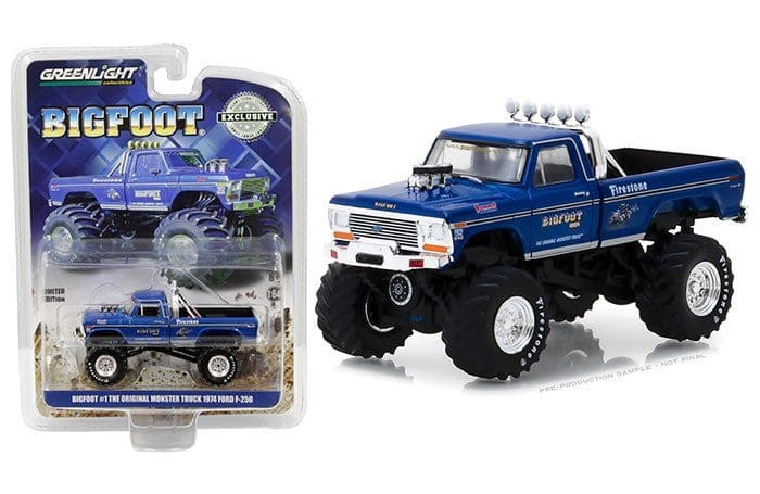 Greenlight 1:64 Bigfoot The Original Monster Truck- 1974 Ford F250 (blue)- Diecast