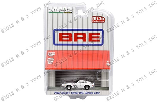 Greenlight 1:64 1971 Datsun 240z Bre Edition (white/silver) Mijo Exclusives- Diecast