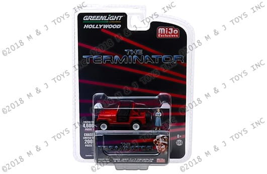 Greenlight 1:64 Hollywood The Terminator Sarah Connors 1983 Jeep Cj-7 Renegade With Figure Mijo Exclusives- Diecast