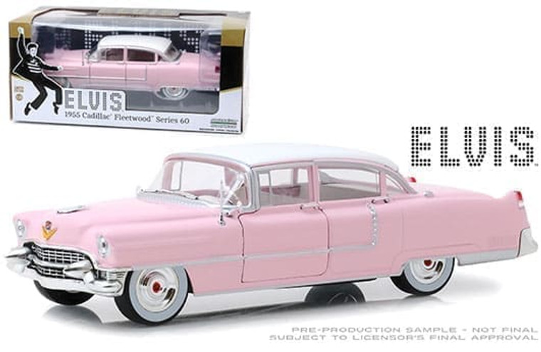 Greenlight 1:24 1955 Cadillac Fleetwood Series 60 Pink With White Top Elvis Presley- Diecast Greenlight 1:24 1955 Cadillac Fleetwood Series 60 Pink With White Top Elvis Presley- Diecast
