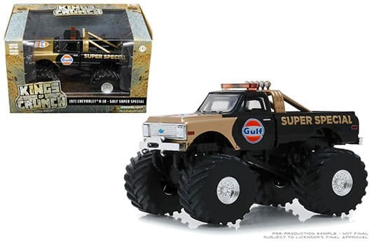 Greenlight 1:43 Kings Of Crunch Series 1 1971 Chevrolet K-10 Gulf Super Special (black/gold)- Diecast