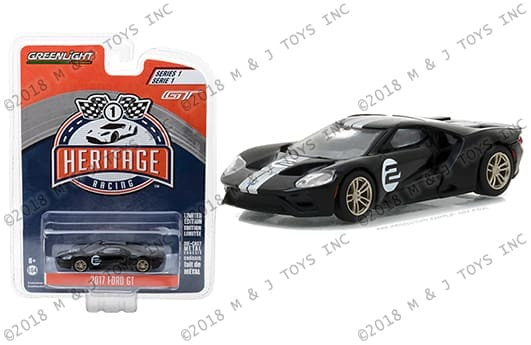 Greenlight 1:64 Heritage Racing Series 1 2017 Ford Gt 1966 #2 Ford Gt40 Mk Ii Tribute- Diecast