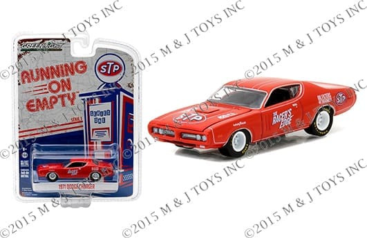 Greenlight 1:64 Running Empty Series 1 1971 Dodge Charger Stp (orange)- Diecast