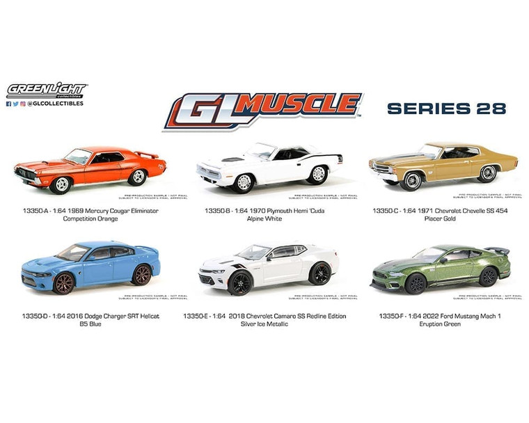 Greenlight 1:64 Gl Muscle Series 28 Assortment- Diecast