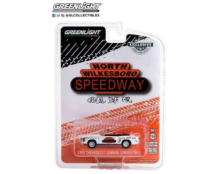 Greenlight 1:64 1969 Chevrolet Camaro Convertible North Wilkesboro Speedway Official Pace Car- Diecast