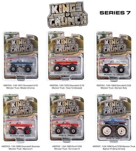 Greenlight 1:64 Kings Of Crunch Series 7 Assortment (6 Styles)- Diecast