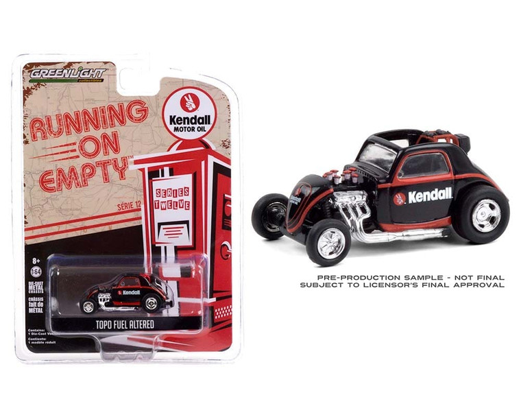 Greenlight 1:64 Topo Fuel Altered Kendall Motor Oil Solid Pack Black Running On Empty Series 12- Diecast