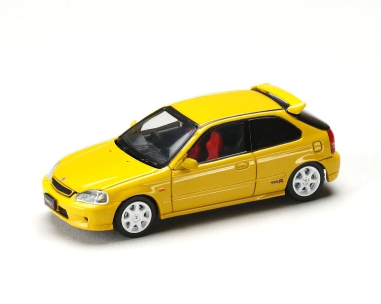 Hobby Japan 1:64 Honda Civic Type R (ek9) Sunlight Yellow Jdm64- Diecast