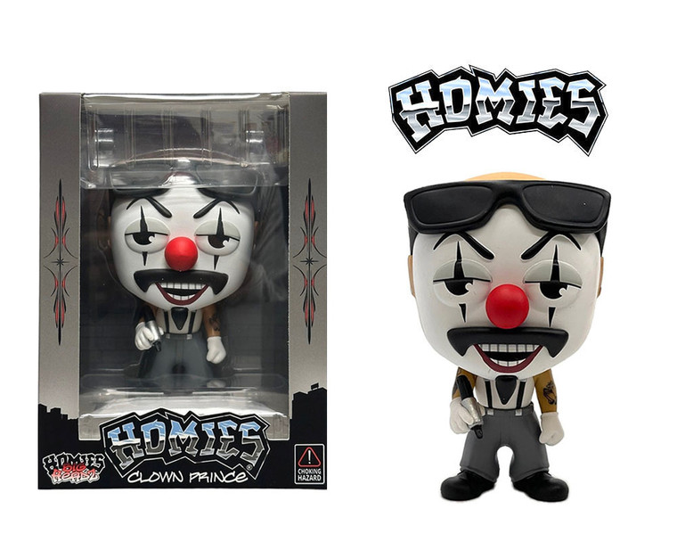 Homies Figures 4.5 Big Headz Series 4 Clown Prince- Diecast