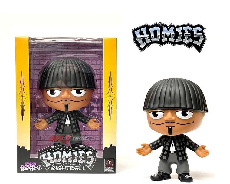Homies Figures 4.5 Big Headz #02 Eight Ball- Diecast