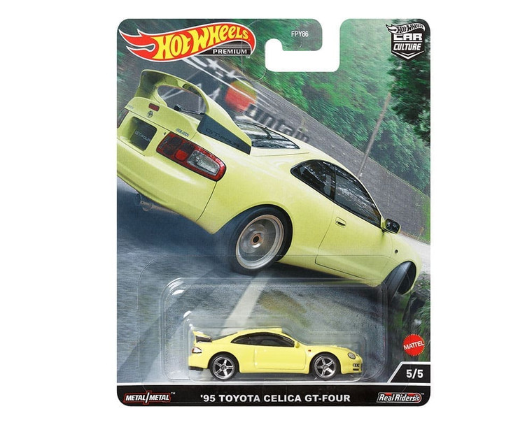 Hot Wheels 1:64 Car Culture Mountain Drifters 1995 Toyota Celica Gt- Four Solid Case- Diecast