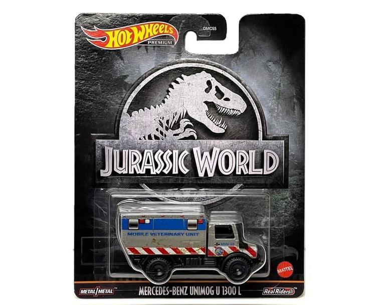 Hot Wheels 1:64 Jurassic World Mercedes-benz Unimog U 1300 L Premium Retro Entertainment Solid Pack- Diecast