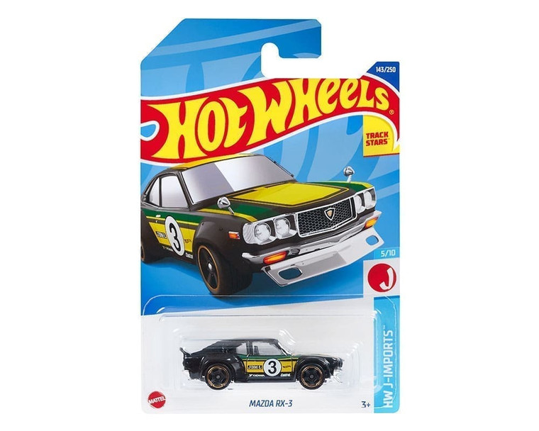 Hot Wheels 1:64 Basic Mazda Rx3 #3 Green Solid Case Pack- Diecast