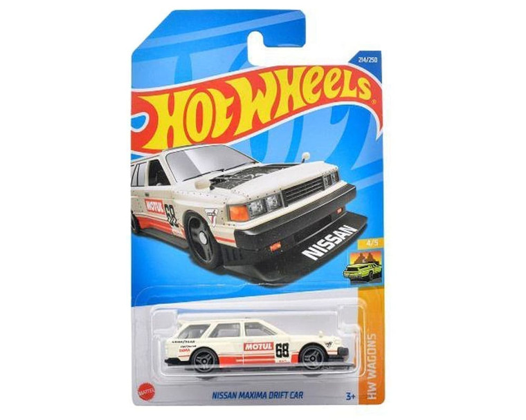 Hot Wheels 1:64 Basic Nissan Maxima Wagon Drift White Solid Case Pack- Diecast