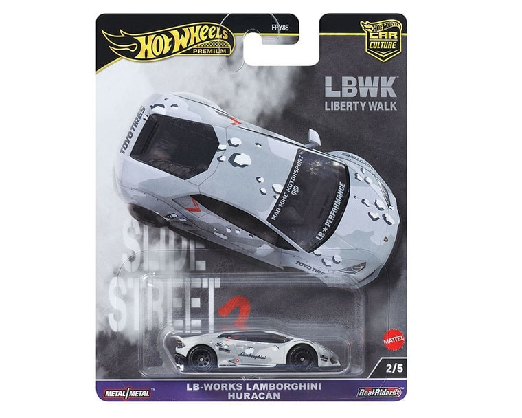 Hot Wheels 1:64 Car Culture Premium Lb-works Lamborghini Huracan Slide Street Solid Case- Diecast Hot Wheels 1:64 Car Culture Premium Lb-works Lamborghini Huracan Slide Street Solid Case- Diecast