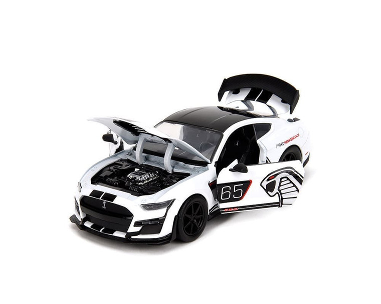 Jada 1:24 2020 Ford Mustang Shelby Gt500 #65 Ford Performance White Bigtime Muscle- Diecast