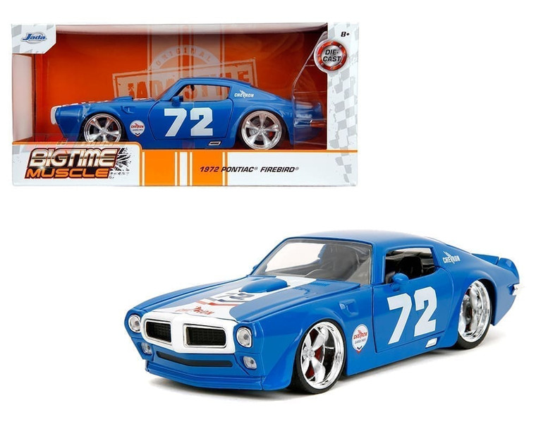 Jada 1:24 1972 Pontiac Firebird #72 Blue Chevron Bigtime Muscle- Diecast