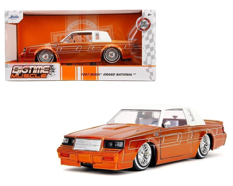 Jada 1:24 1987 Buick Grand National Candy Orange Bigtime Muscle- Diecast