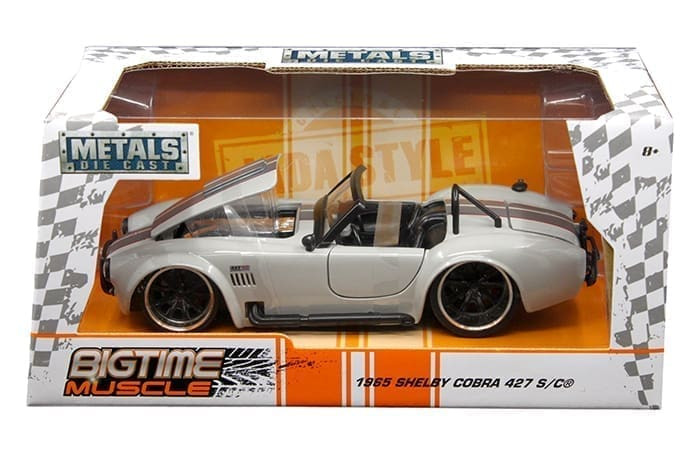 Jada 1:24 1965 Shelby Cobra 427 S/c Grey Big Time Muscles- Diecast