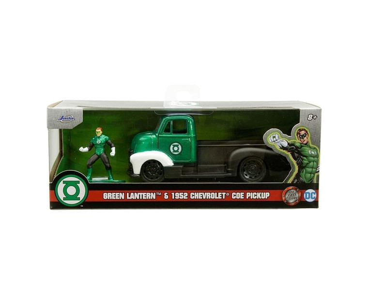 Jada 1:32 Green Lantern & 1952 Chevrolet Coe Pickup Dc Comics Hollywood Rides- Diecast Jada 1:32 Green Lantern & 1952 Chevrolet Coe Pickup Dc Comics Hollywood Rides- Diecast