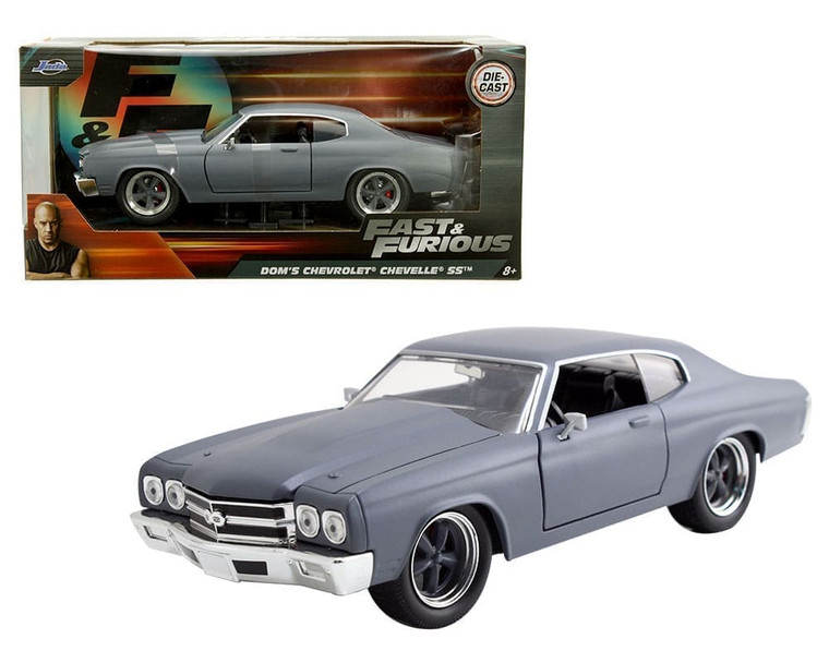 Jada 1:24 Doms Chevrolet Chevelle Ss Primer Grey Fast & Furious- Diecast