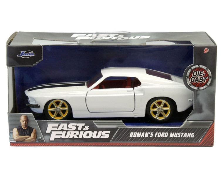 Jada 1:32 F&f Romans 1969 Ford Mustang (white) Fast & Furious- Diecast