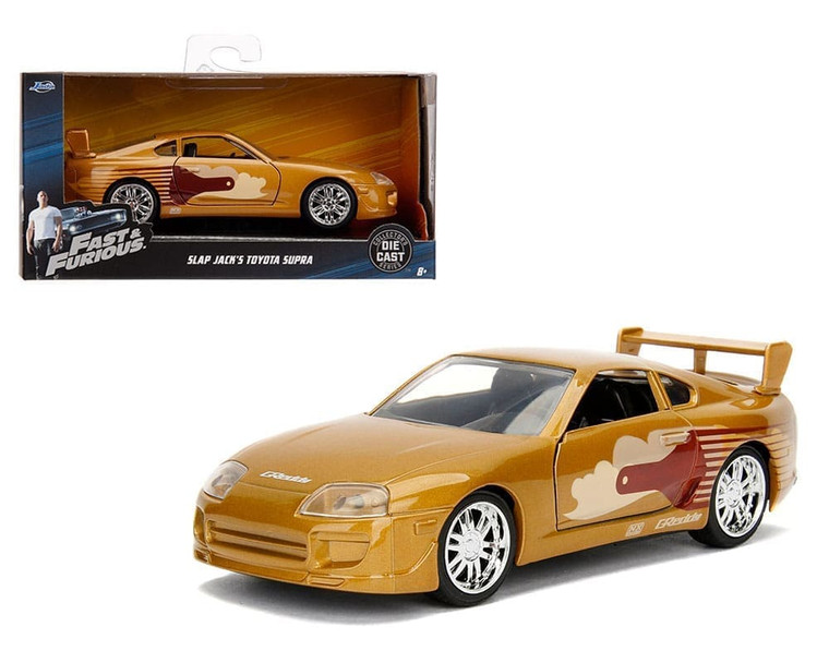 Jada 1:32 Slap Jacks 1995 Toyota Supra Gold Fast & Furious- Diecast