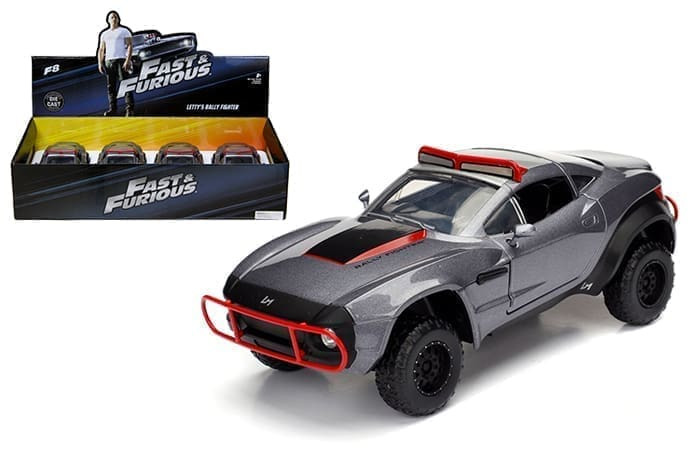 Jada 1:24 Lettys Rally Fighter (grey) Fast & Furious 8 Display Tray Set Of 4- Diecast