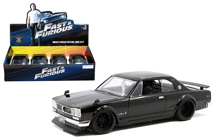 Jada 1:24 Display Fast & Furious: Furious 2000 Nissan Skyline Gt-r Brians Black- Diecast