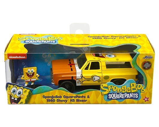 Jada 1:32 1980 Chevrolet K5 Blazer With Spongebob Squarepants Figure Spongebob Squarepants Hollywood Rides- Diecast
