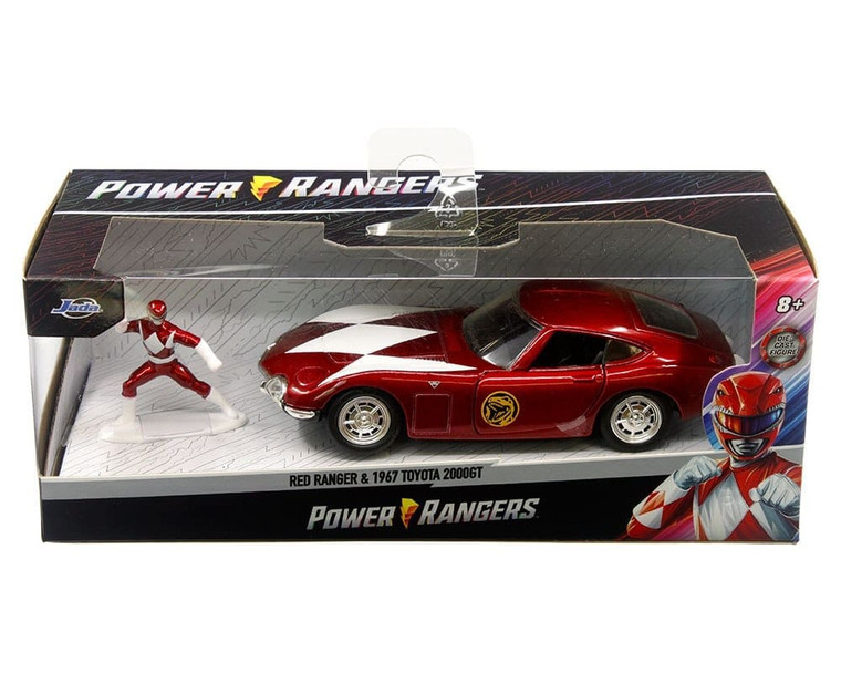 Jada 1:32 Red Ranger & 1967 Toyota 2000gt Power Rangers Hollywood Rides- Diecast