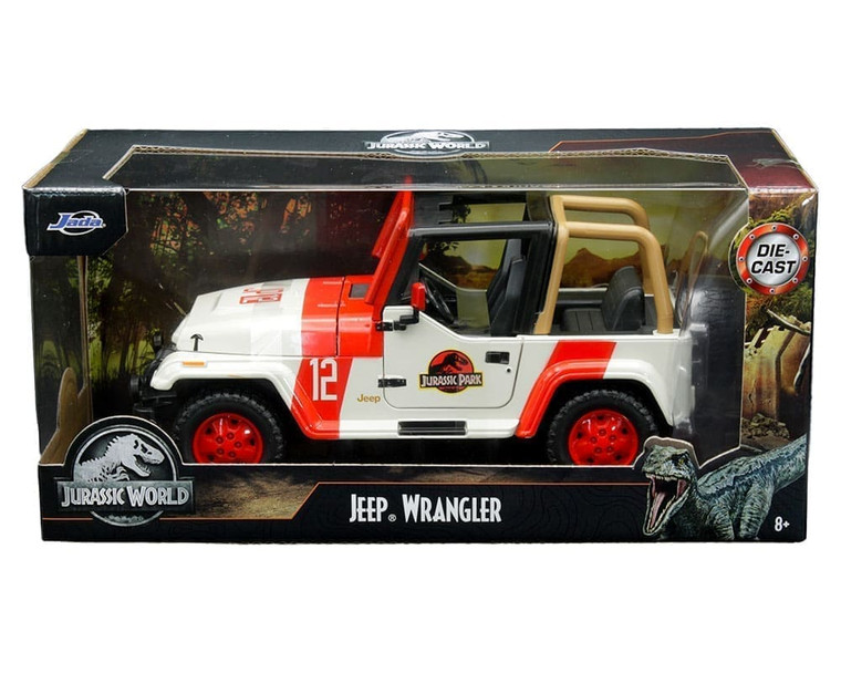 Jada 1:24 1992 Jeep Wrangler Jurassic World Hollywood Rides- Diecast