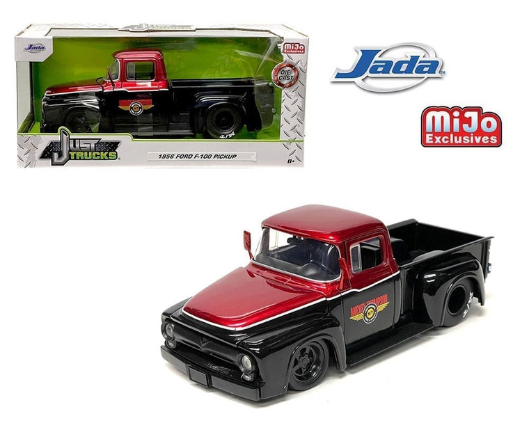 Jada 1:24 1956 Ford F-100 Pro Stock Mickey Thompson Black With Red Two Tone Just Trucks Mijo Exclusives- Diecast