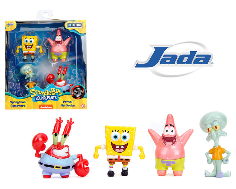 Jada 2.5 Metalfigs Spongebob Squarepants 4-pack- Diecast