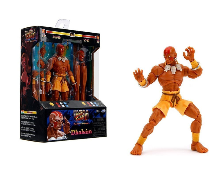 Jada Action Figure 6 Dhalsim Ultra Street Fighter Ii: The Final Challengers- Diecast