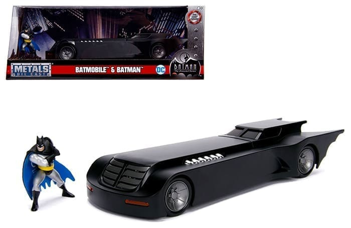 Jada 1:24 Batmobile With Batman Figure Metals Batman The Animated Series Hollywood Ride- Diecast