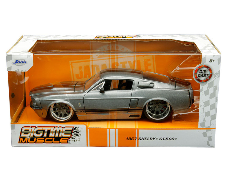 Jada 1:24 1967 Shelby Gt500 (grey) Big Time Custom- Diecast