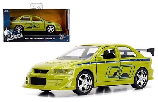 Jada 1:32 Mitsubishi Lancer Evolution Vii Green Fast & Furious- Diecast