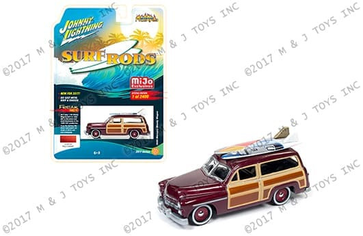 Johnny Lightning 1:64 Street Freaks Surf Rods 1950 Mercury Woody Wagon Mijo Exclusives- Diecast