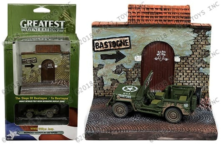 Johnny Lightning 1:64 Diorama The Greatest Generation Wwii Willys Mb Jeep & to Bastogne Resin Display- Diecast Johnny Lightning 1:64 Diorama The Greatest Generation Wwii Willys Mb Jeep & to Bastogne Resin Display- Diecast
