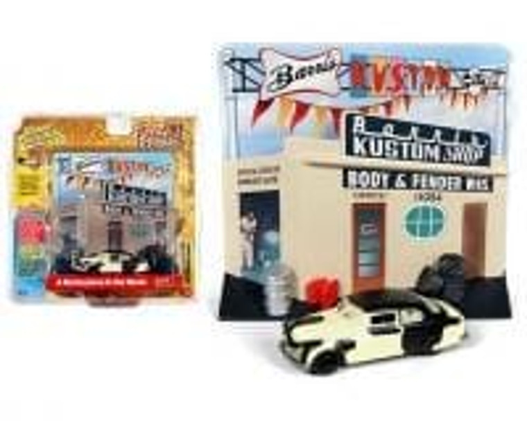 Johnny Lightning 1:64 Diorama 3d Barris Custom Shop Ford 1949 Mercury- Diecast