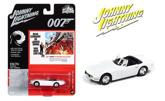 Johnny Lightning 1:64 Pop Culture James Bond 007 You Only Live Twice 1967 Toyota 2000gt White- Diecast