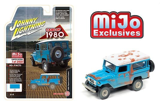 Johnny Lightning 1:64 Mijo Exclusive Toyota Land Cruiser Hard Top 1980 Blue Rusted Limited 2,400 Pcs- Diecast