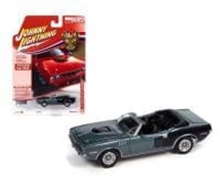 Johnny Lightning 1:64 Muscle Cars Usa 2021 Release 2b 1971 Plymouth Cuda Convertible Grey- Diecast Johnny Lightning 1:64 Muscle Cars Usa 2021 Release 2b 1971 Plymouth Cuda Convertible Grey- Diecast