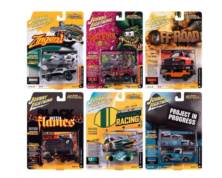 Johnny Lightning 1:64 Street Freaks 2023 Release 2 Version B 6-style Assortment- Diecast