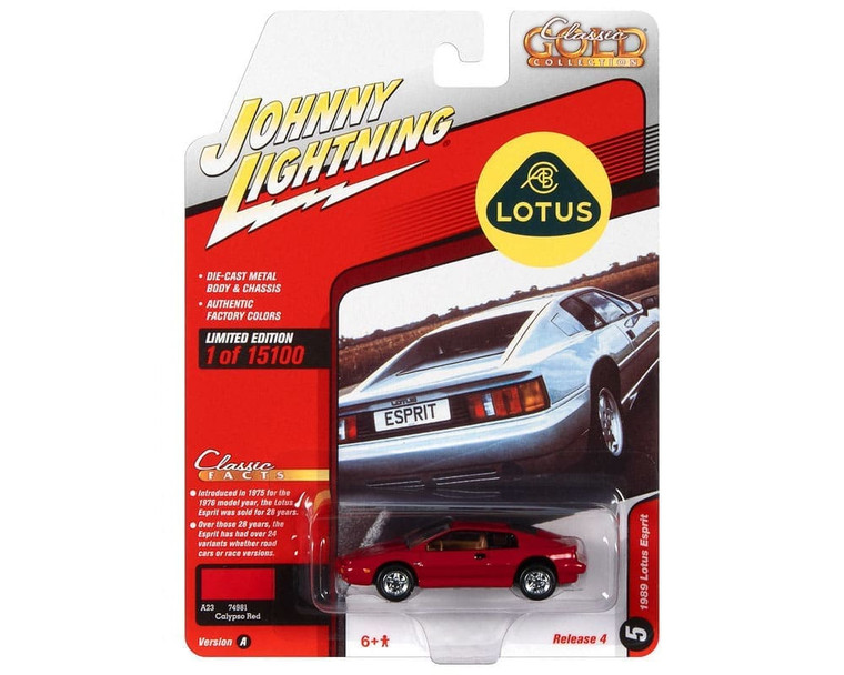 Johnny Lightning 1:64 Classic Gold 2021 Release 4 1989 Lotus Esprit Turbo- Diecast