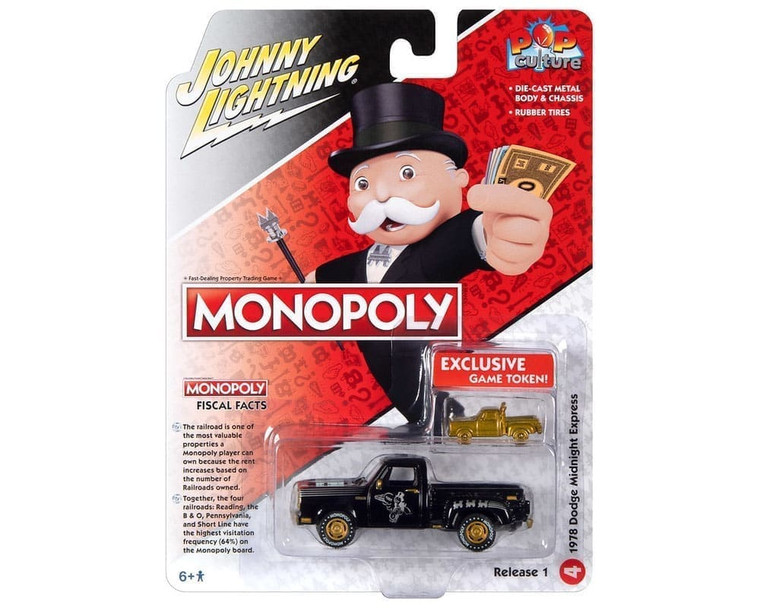Johnny Lightning 1:64 1978 Dodge Midnight Express Monopoly Pop Culture- Diecast