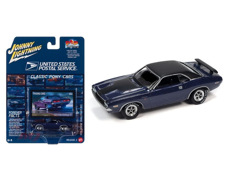 Johnny Lightning 1:64 Usps 1970 Dodge Challenger R/t Purple Pop Culture 2023 Release 2- Diecast