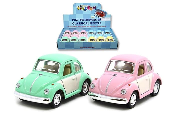 Kinsfun 3.5 1967 Volkswagen Classic Beetle Side Panels Display Tray Set Of 12- Diecast