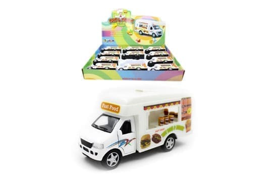 Kinsfun 4.7 Fast Food Truck (ks5257d) Display Tray Set Of 12- Diecast
